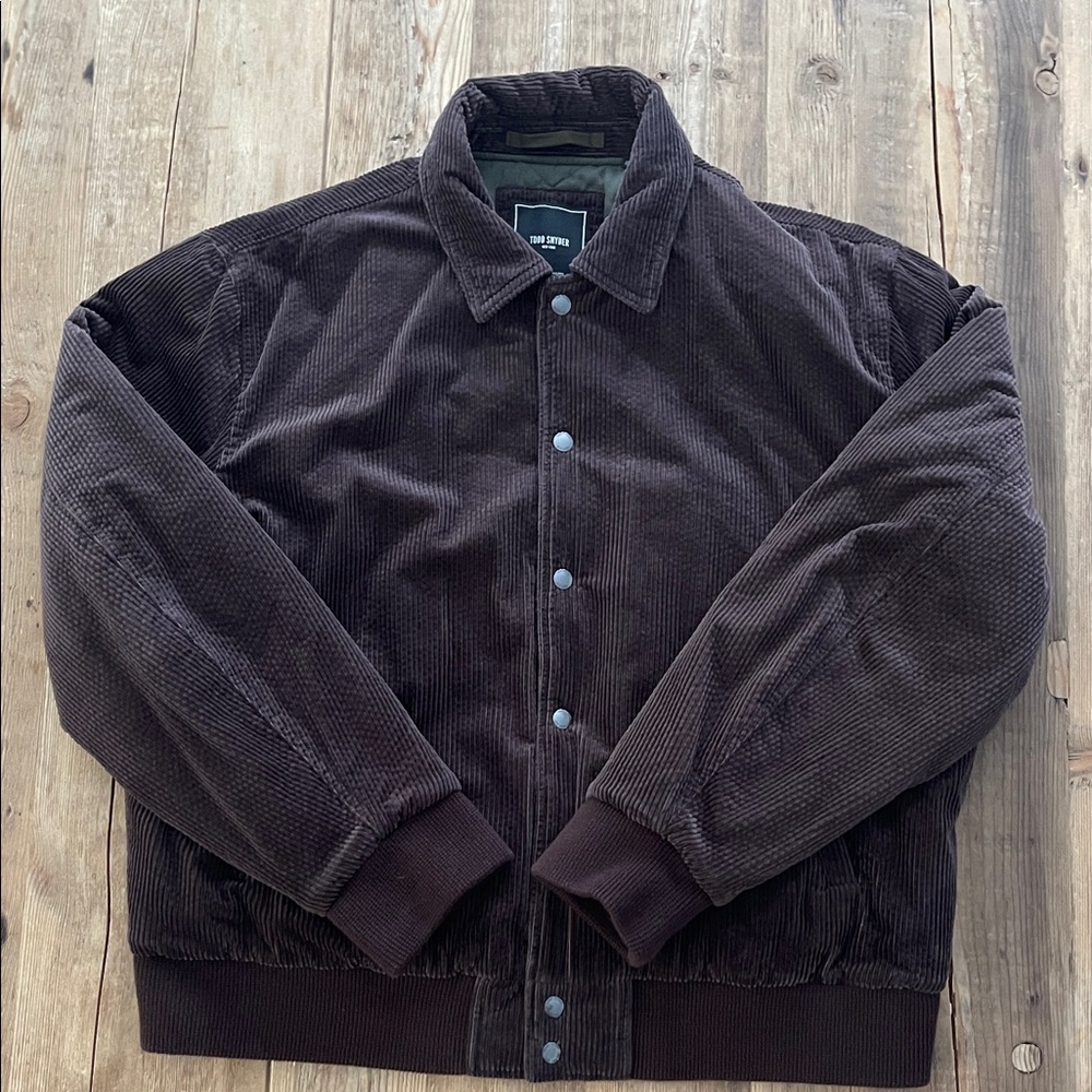 Todd Snyder Corduroy Bomber Varsity Jacket